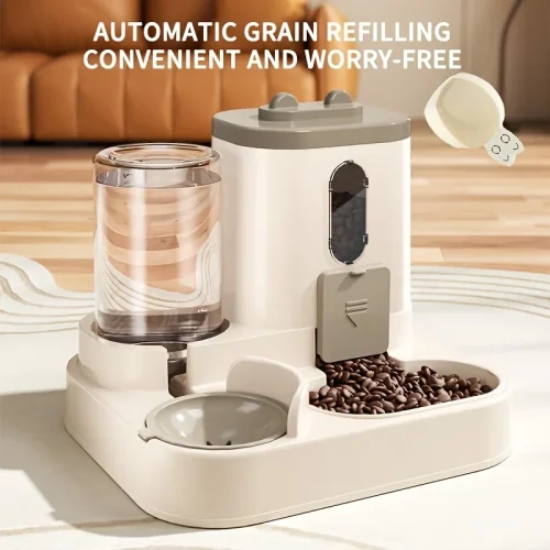 2 in 1 Cat Food/Water Integrated Fully Automatic Dispenser