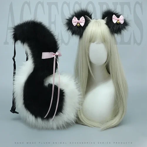 Animal Tail and Furry Ears Head band