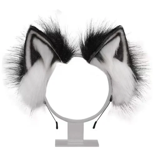 Cute Cat Ears Headband Plush Animal Hair